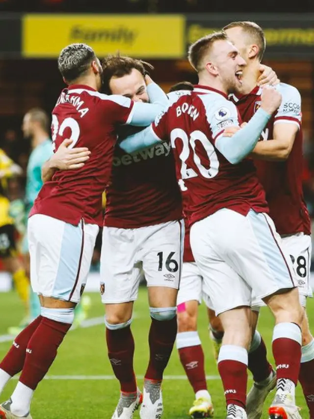 potret kemenangan West Ham atas Watford