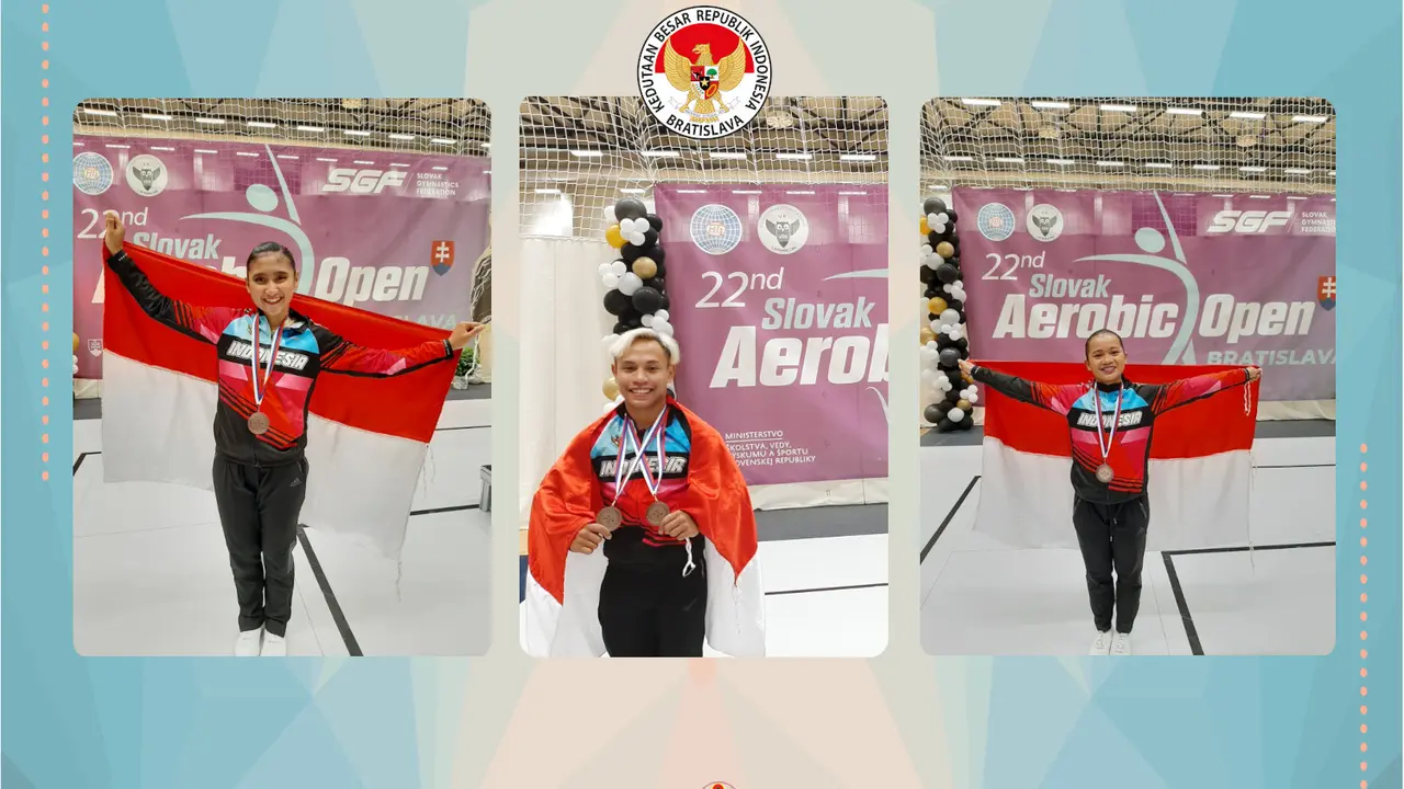 Tim senam aerobik dari Persatuan Senam Indonesia (Persani) raih prestasi di Slowekia.