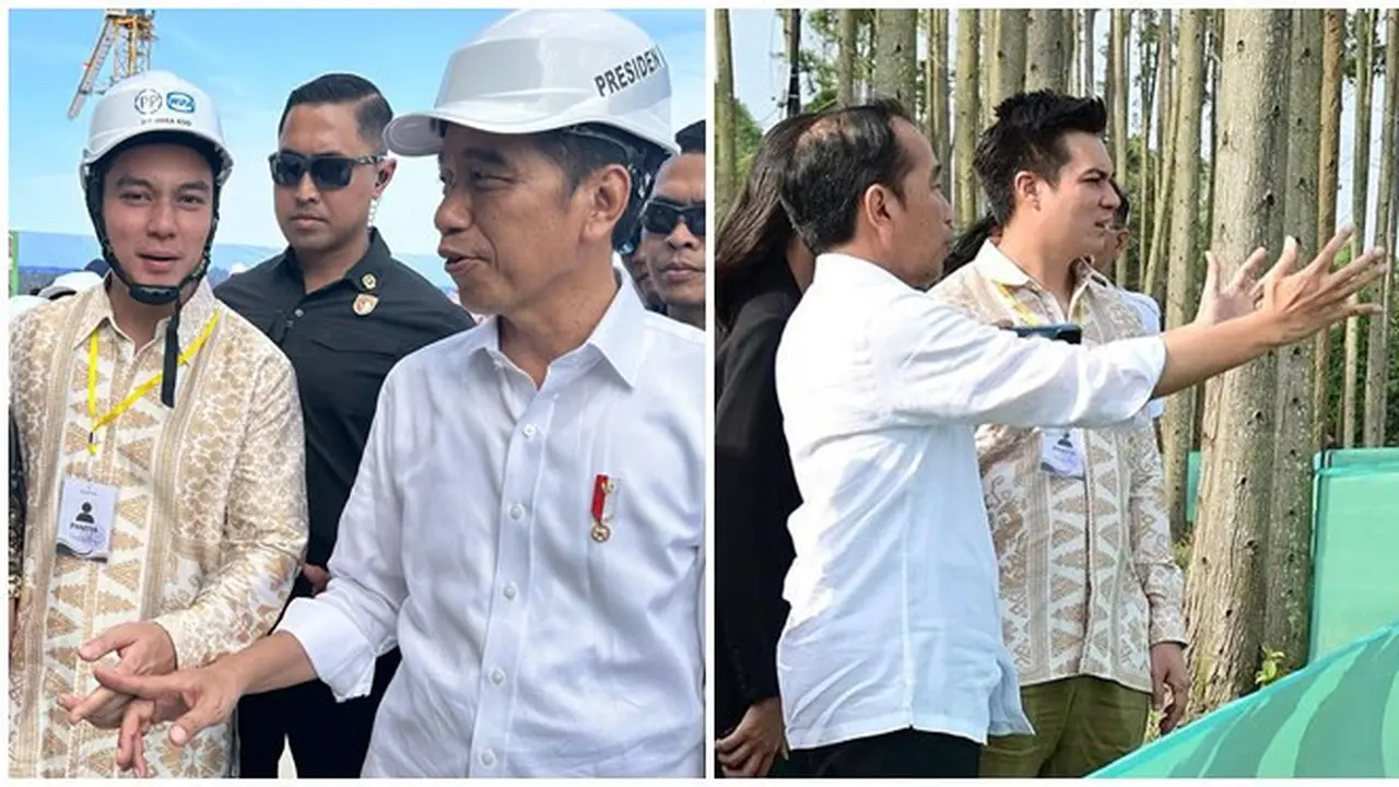 7 Potret Baim Wong Kunjungi IKN Bersama Presiden Jokowi, Ingin Ikut Investasi