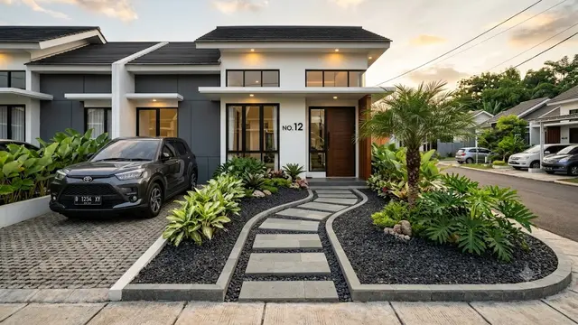 Carport dan Taman Kering