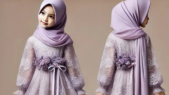 Gamis Brukat Anak (Foto: Rizka Nur Laily via ChatGPT)