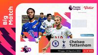 Link Live Streaming Liga Inggris Chelsea Vs Tottenham Hotspur di Vidio Malam Ini