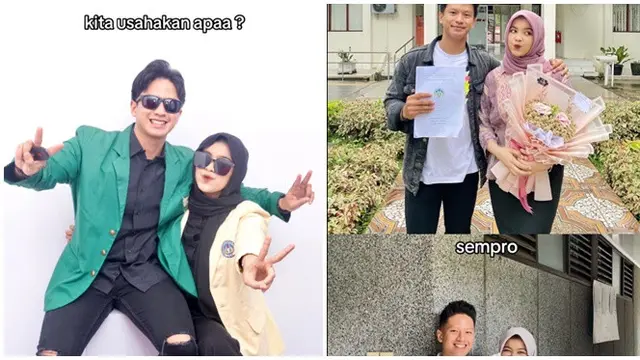 Momen Pasangan Saling Dampingi di Masa Perjalanan Kuliah, Jadi Support System