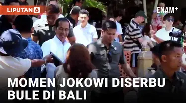 Jokowi Diserbu Bule di Bali!