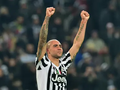 Penyerang Juventus, Simone Zaza menjadi penentu kemenangan timnya atas Napoli pada lanjutan Liga Italia Serie A pekan ke-25 di Juventus Stadium, Turin. (AFP / Giuseppe Cacace)