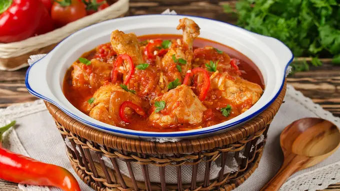 resep ayam pedas kuah santan
