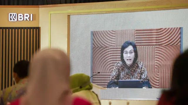 Menteri Keuangan RI Sri Mulyani hadiri peringatan Hari Kartini yang diselenggarakan BRI yang bertajuk Woman (Wonderful & Magnificent). (Dok BRI)