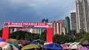 Pemungutan suara pemilihan Presiden Republik Indonesia di Hongkong berakhir ricuh, Victoria Park, Causeway Bay, Hongkong, Minggu (6/7/2014) (twitter.com)