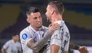 Dua pemain Borneo FC, Stefano Lilipaly dan Felipe Cadenazzi. (Bola.com/Dok.Instagram Borneo FC).