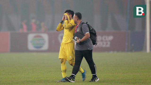 Foto: Ekspresi Pemain Timnas Indonesia usai Tersingkir dari Piala AFF U-19 2022, Zanadin Fariz Pun Menangis