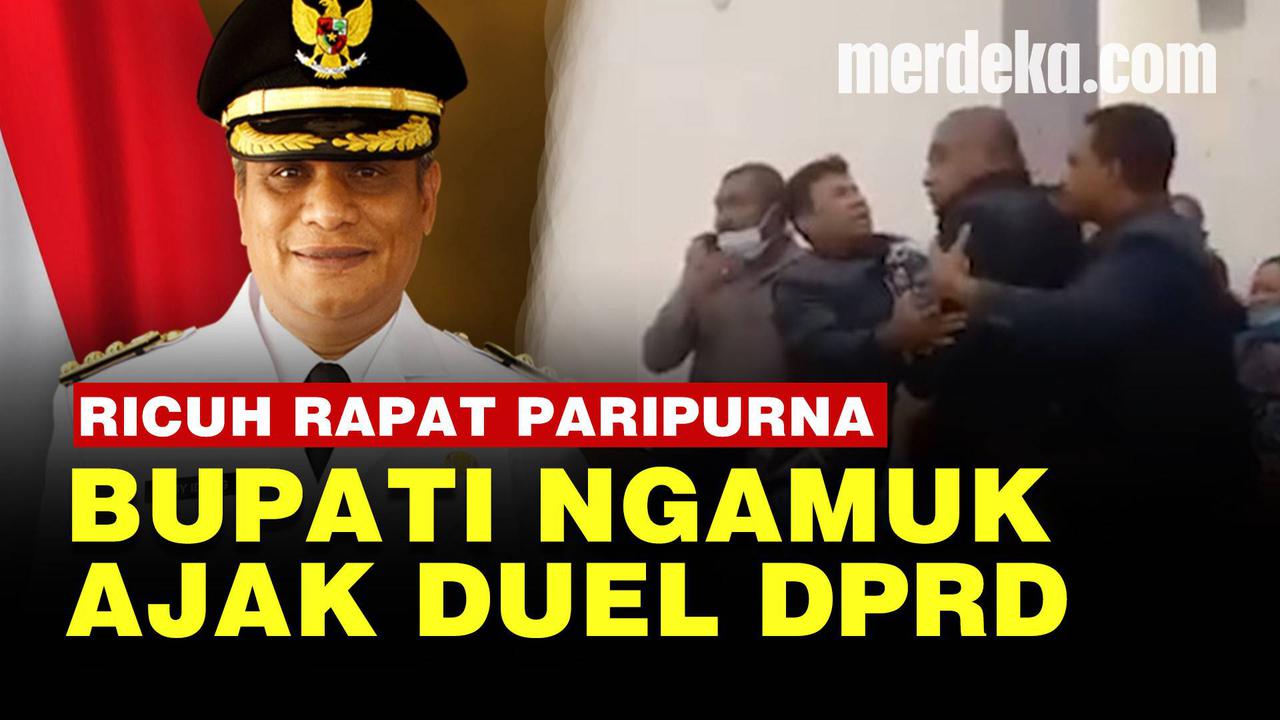 VIDEO: Bupati Sikka Ajak Duel Anggota DPRD saat Ricuh Rapat Paripurna