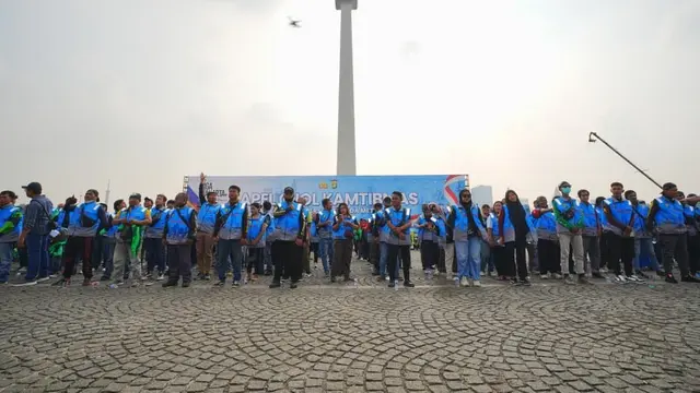 Ojek Online hadir apel ojol di Monas