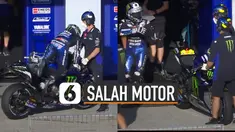 Kejadian lucu terjadi pada gelaran MotoGP di Andalusia pada hari Minggu (26/07/2020). Saat sesi sebelum balapan di mulai, Maverick Vinales hampir salah memakai motor Valentino Rossi.