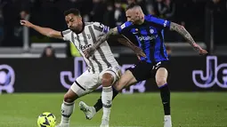 Juventus sempat unggul terlebih dahulu. Namun pada menit-menit akhir Inter Milan mampu menyamakan kedudukan menjadi 1-1. (Marco Alpozzi/LaPresse via AP)