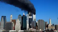 Ilustrasi tragedi teror Serangan 11 September di New York, AS (AFP/Henry Ray Abrams)