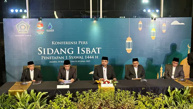 Kementerian Agama (Kemenag) menetapkan Lebaran Idul Fitri 1444 H jatuh pada 22 April 2023 melalui sidang isbat