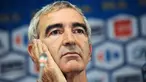 Pelatih Timnas Prancis, Raymond Domenech di sesi konferensi pers penetapan skuad Les Bleus melawan Kep. Faroe dan Austria. AFP PHOTO / BORIS HORVAT 