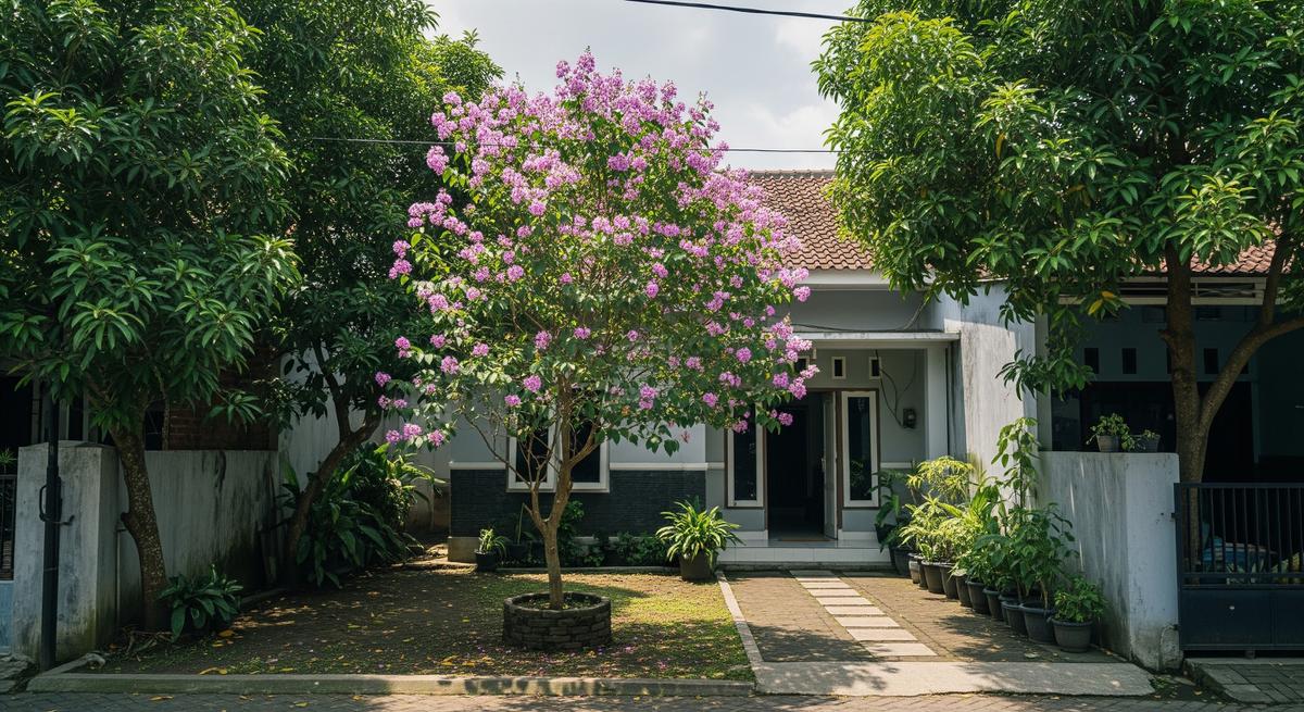 Ide Pohon Kecil yang Rimbun Tapi Akar Tetap Aman untuk Rumah Model Pohon Bungur