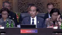 Presiden Joko Widodo (Jokowi) dalam pembukaan KTT G20 di Bali, (15/11/2022). Foto: tangkapan layar sekretariat presiden.