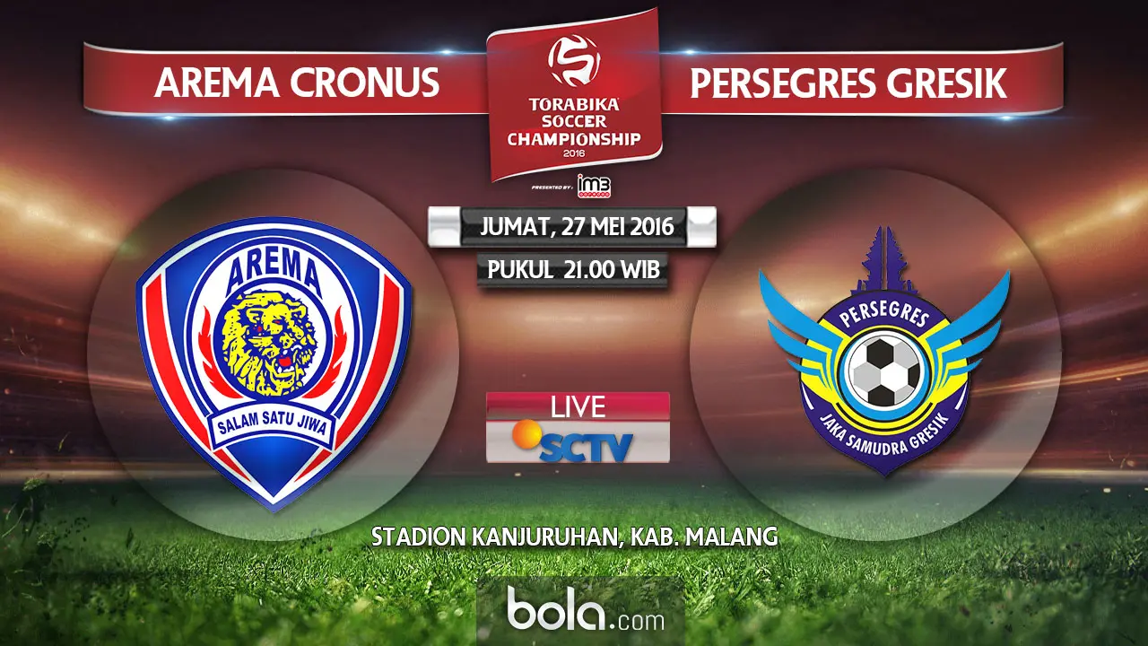 Arema Cronus Vs Persegres Gresik (bola.com/Adreanus Titus)