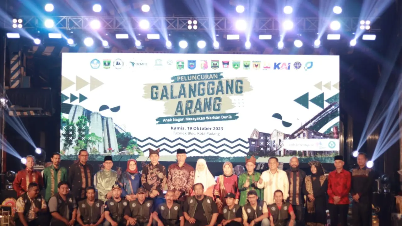Kegiatan Galanggang Arang bertajuk 'Anak Nagari Merayakan Warisan Dunia' resmi diluncurkan di Fabriek Bloc, Tabing, Kota Padang, Kamis 19 Oktober 2023. (Istimewa)