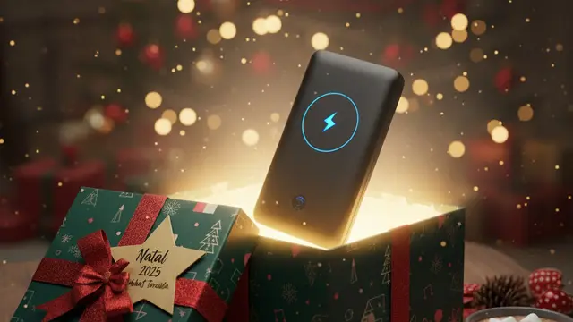 Kado Natal Powerbank Magnetic Wireless (Gemini AI)
