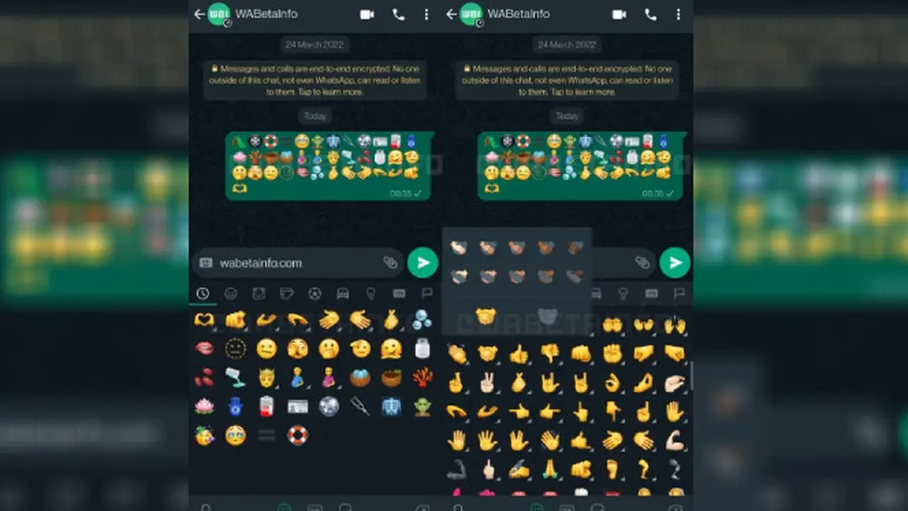 Emoji baru di WhatsApp pada perangkat Android. Dok: WABetaInfo