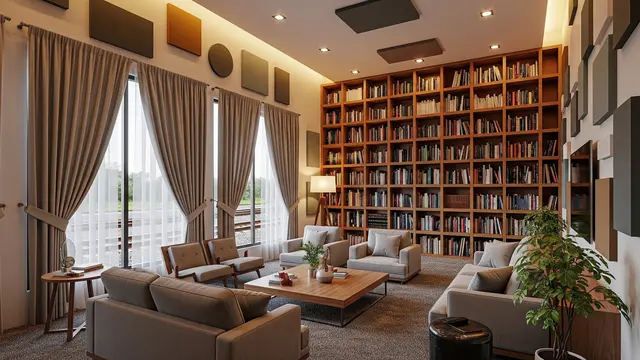 Desain "Rumah Berteras Dalam" dengan Peredam Akustik Interior