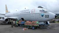 TNI AU Kerahkan Pesawat Angkut Logistik Untuk Korban Gempa Sulbar. (Foto: Dokumentasi Dinas Penerangan TNI AU).