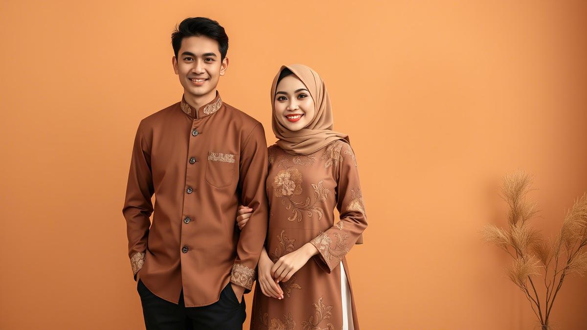 8 Inspirasi Baju Sarimbit Warna Cokelat Terbaru 2025, Tampil Serasi dan Elegan