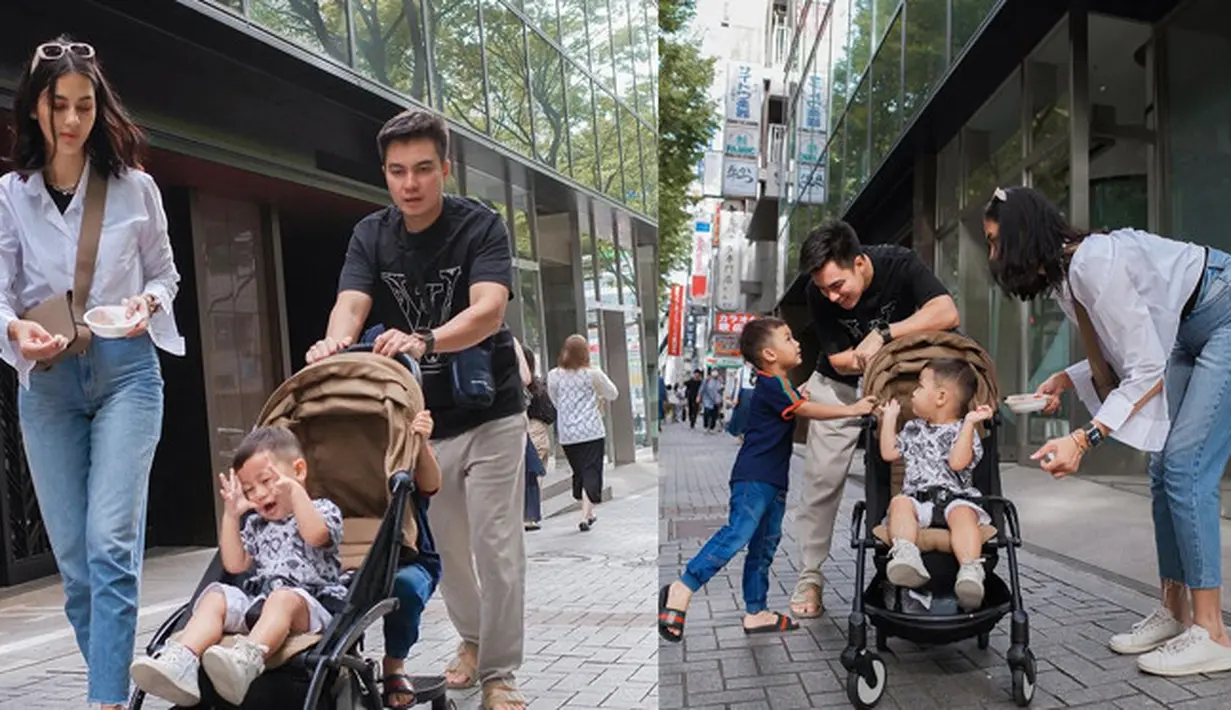 Penampilan Paula Verhoeven mencuri perhatian warganet. Belum lama ini, istri Baim Wong itu membagikan momen jalan-jalan di Shibuya, Tokyo. Paula tampak sedang suapi anaknya, Kenzo dan Kiano. [Instagram/paula_verhoeven]