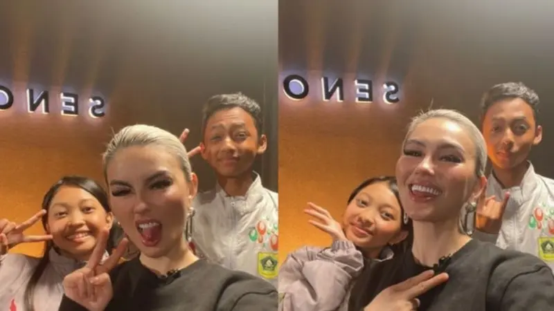 Agnez Mo bertemu Devina dan Kesya, Siswa SMPN 1 Ciawi yang jago dansa (Foto: Instagram agnezmo)