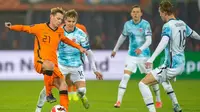 Timnas Belanda menang 2-0 atas Norwegia pada laga terakhir Grup G kualifikasi Piala Dunia 2022 zona Eropa di Stadion Feijenoord, Rabu (17/11/2021) dini hari WIB. (AP Photo/Peter Dejong)