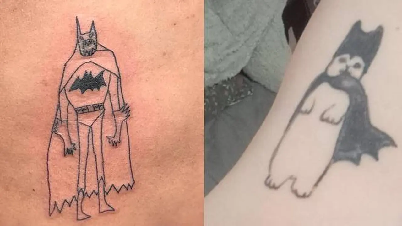 7 Potret Tato Nyeleneh Bertema Bat Man, Hasilnya di Luar Ekspektasi