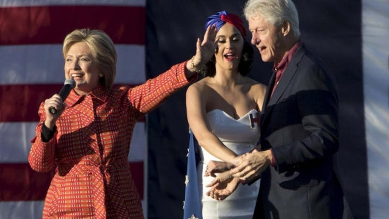 Aksi Katy Perry jadi 'juru kampanye' Capres AS Hillary Clinton