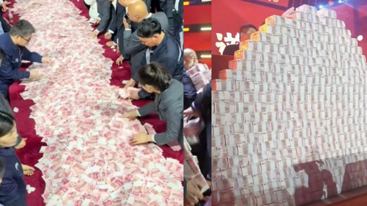 Bak Mukbang, Uang Rp 136 Miliar Disebar di Meja 70 Meter Jadi Bonus Karyawan
