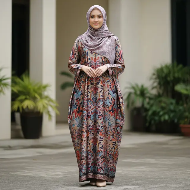 9 Model Gamis Silk Motif Terbaru 2026, Tampil Anggun dan Mewah