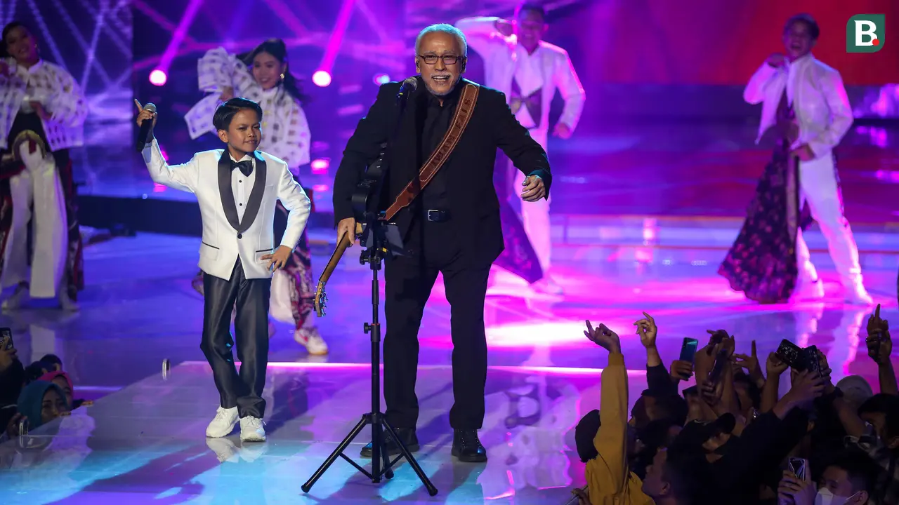 Foto: Konser Ulang Tahun Indosiar ke-28 Bertajuk Indosia28est Berlangsung Meriah, 4 Legenda Timnas Indonesia Naik Panggung