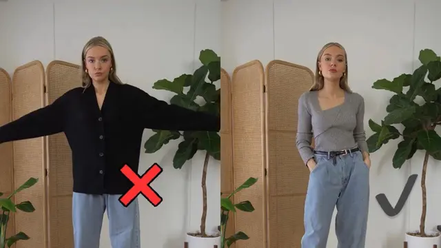 Kuncinya adalah bagian atas dan bagian bawah harus sama