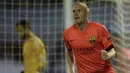 4. Jeremy Mathieu, gagal mendapatkan tempat utama di Barcelona membuatnya tidak betah bertahan di Camp Nou. Menurut Le Parisien, Juergen Klopp, berniat memboyongnya ke Liverpool untuk solusi lini belakang. (AFP/Miguel Riopa)