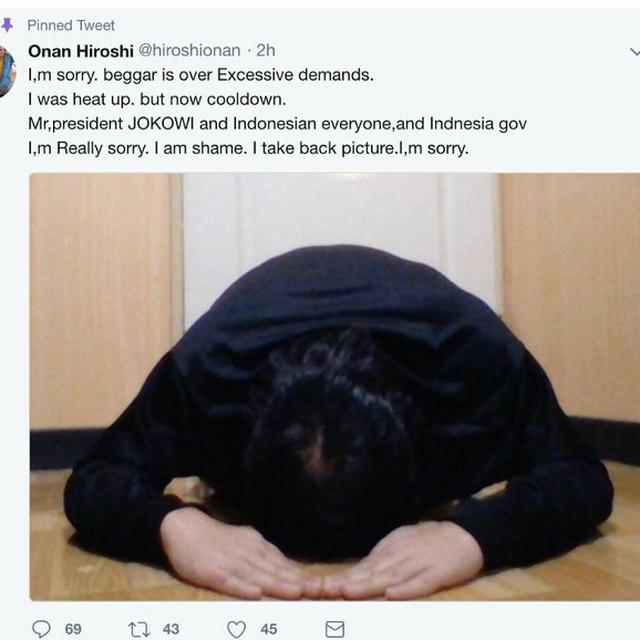 Selain Ke Jokowi Kartunis Jepang Onan Hiroshi Juga Minta Maaf