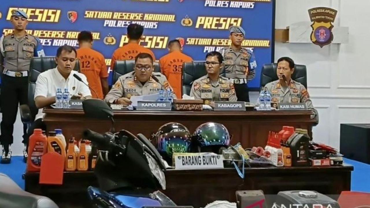 Polres Kapuas Ungkap 12 Kasus Pencurian, Pelaku Lintas Provinsi Terjaring