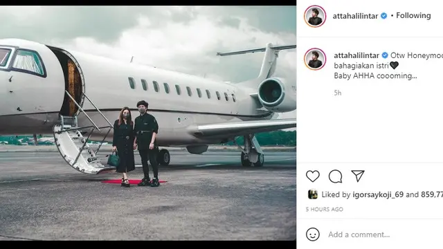 Atta Halilintar - Aurel Hermansyah (Foto: Instagram/@attahalilintar)