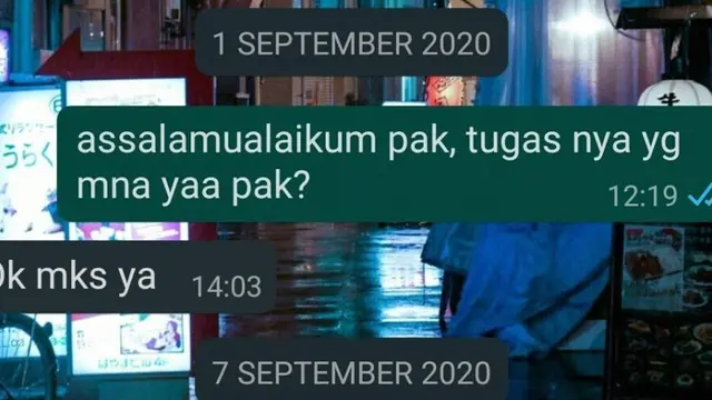 6 Chat Lucu dengan Guru Ini Bikin Salah Paham