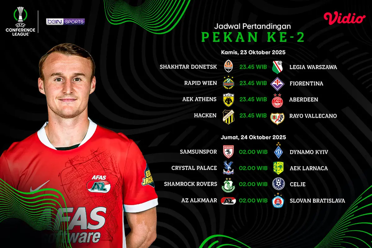 Jadwal UECL pekan kedua tayang eksklusif di Vidio. (dok. vidio.com)