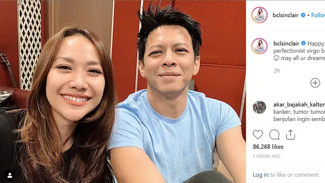 ucapan ulang tahun BCL ke Ariel NOAH (Liputan6.com/ IG/ https://www.instagram.com/p/B2dbPlplAwW/)