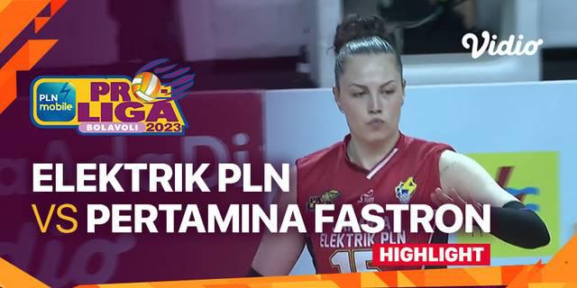 VIDEO: Jakarta Elektrik PLN Kalahkan Jakarta Pertamina Fastron di PLN Mobile Proliga 2023