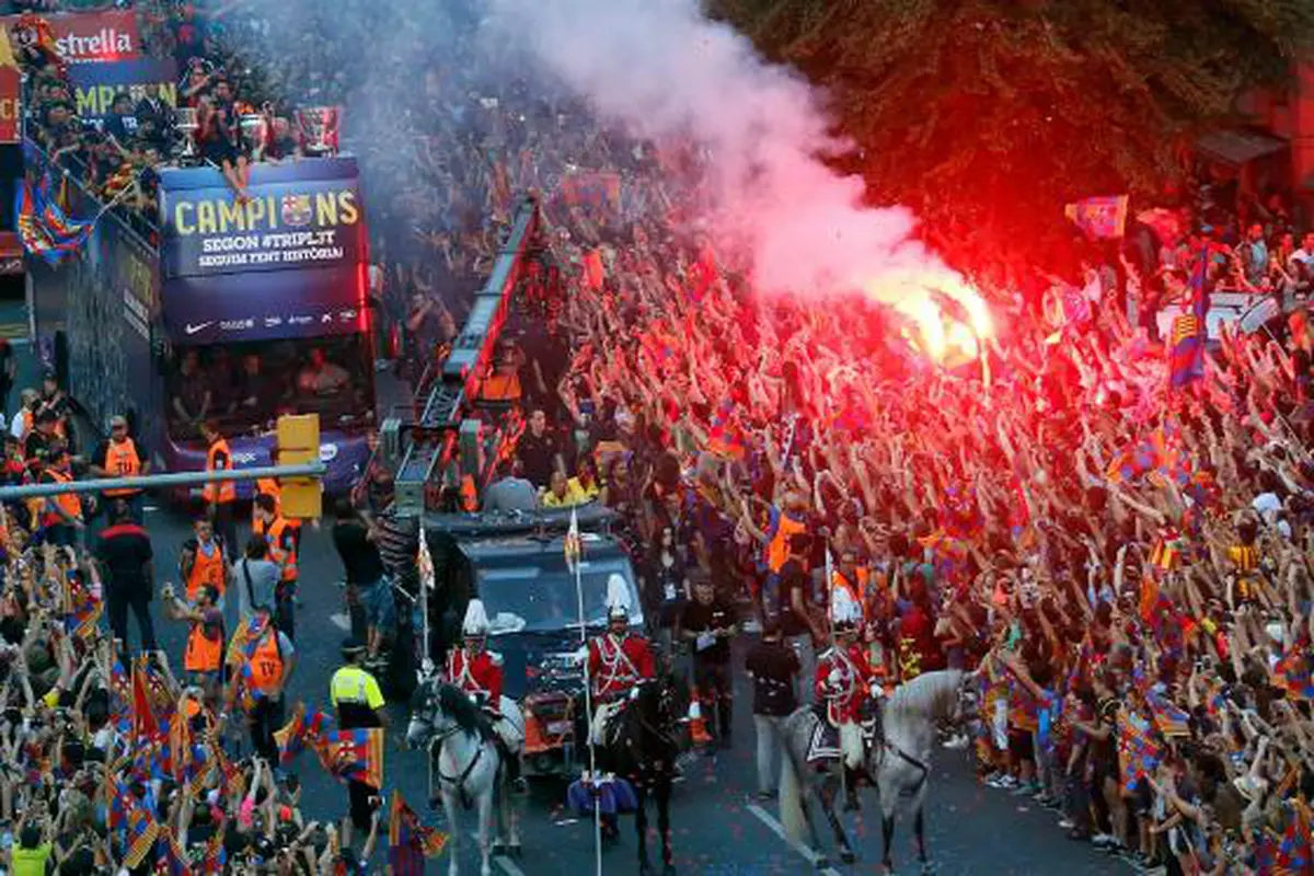 Parade Kemenangan Barcelona Juara Liga Champions 2015