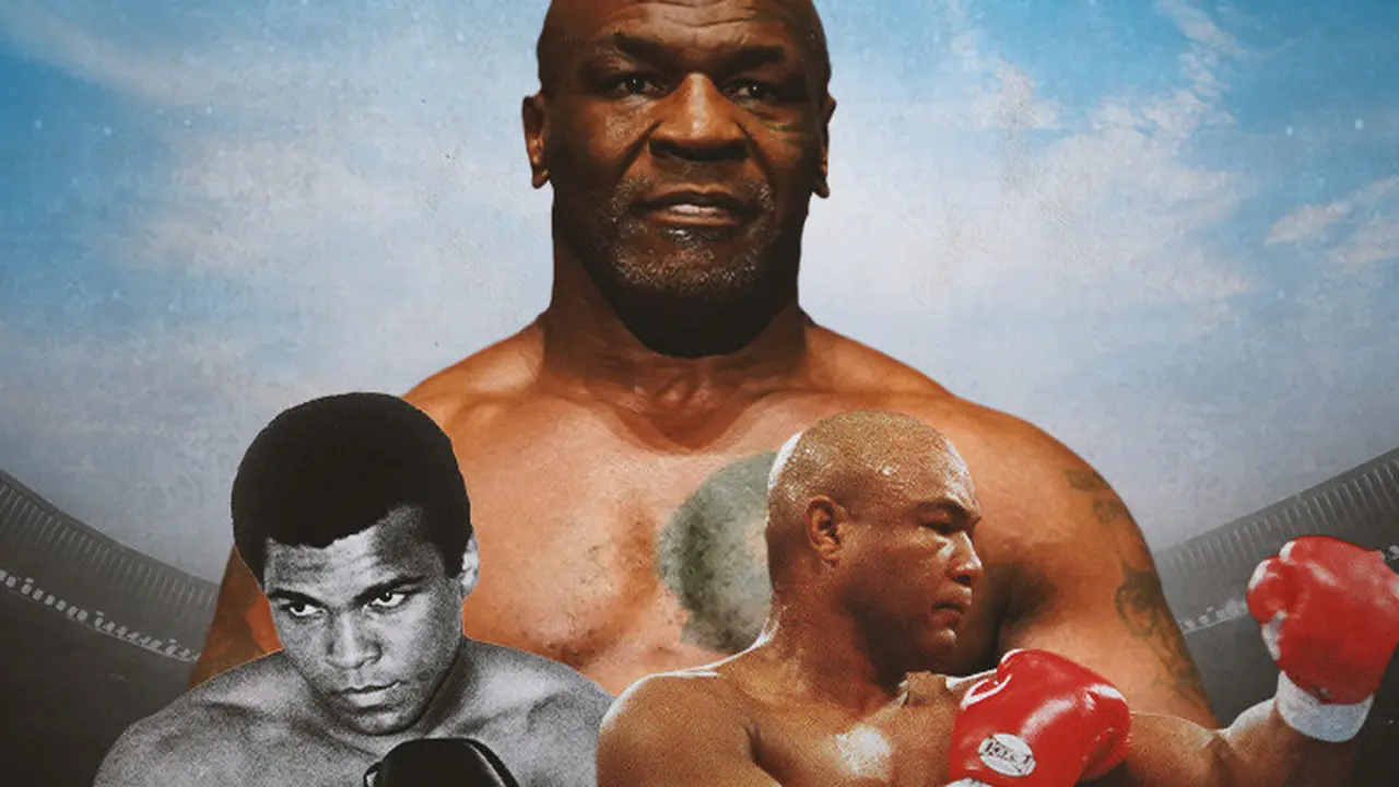 Ilustrasi - Mike Tyson, Muhammad Ali, George Foremann