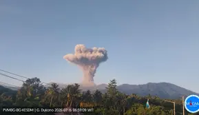Gunung Dukono Erupsi 2.300 Meter, Alami 59 Kali Gempa Letusan